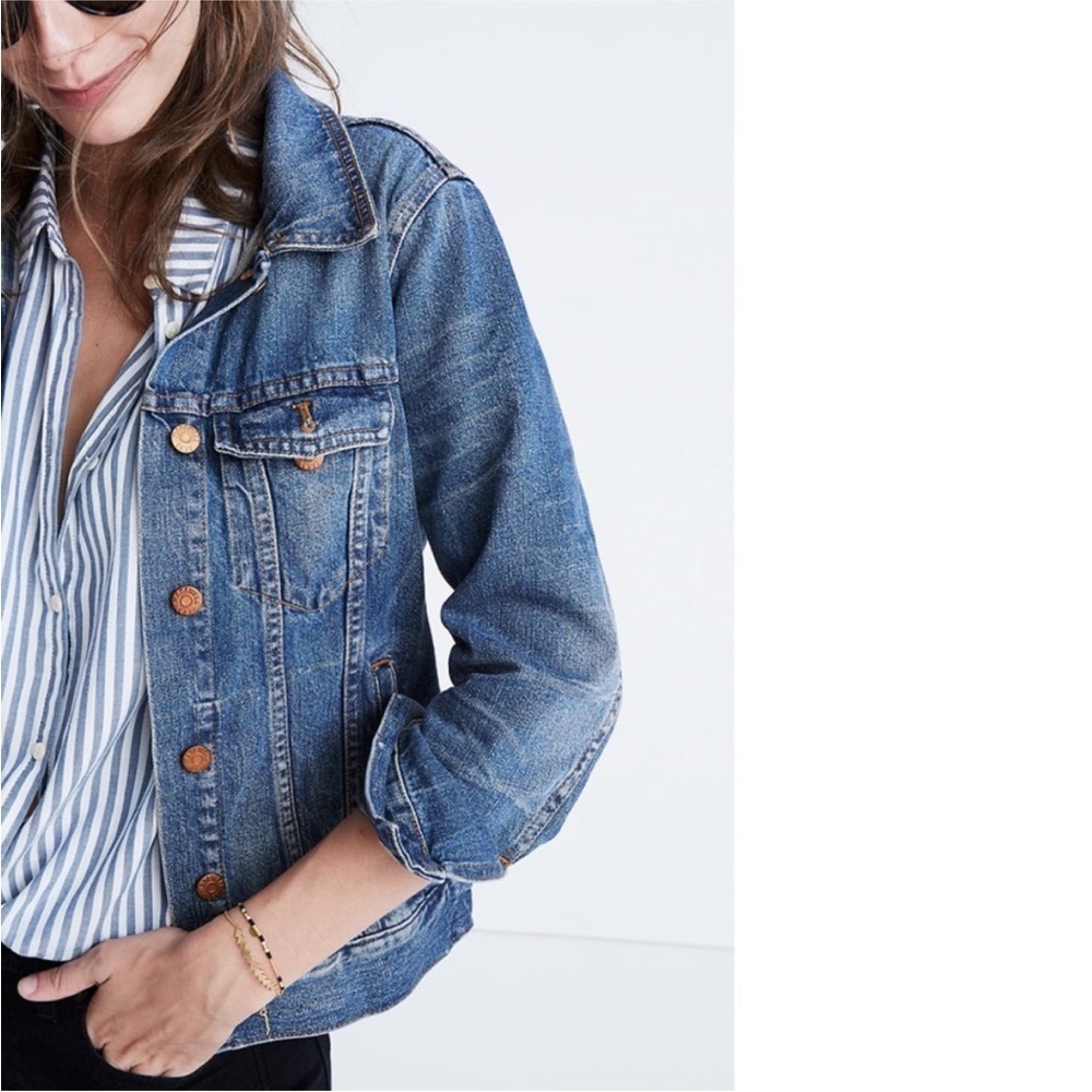 Madewell Classic Fit Premium Denim Jean Jacket | Size Large - Picture 2 of 16
